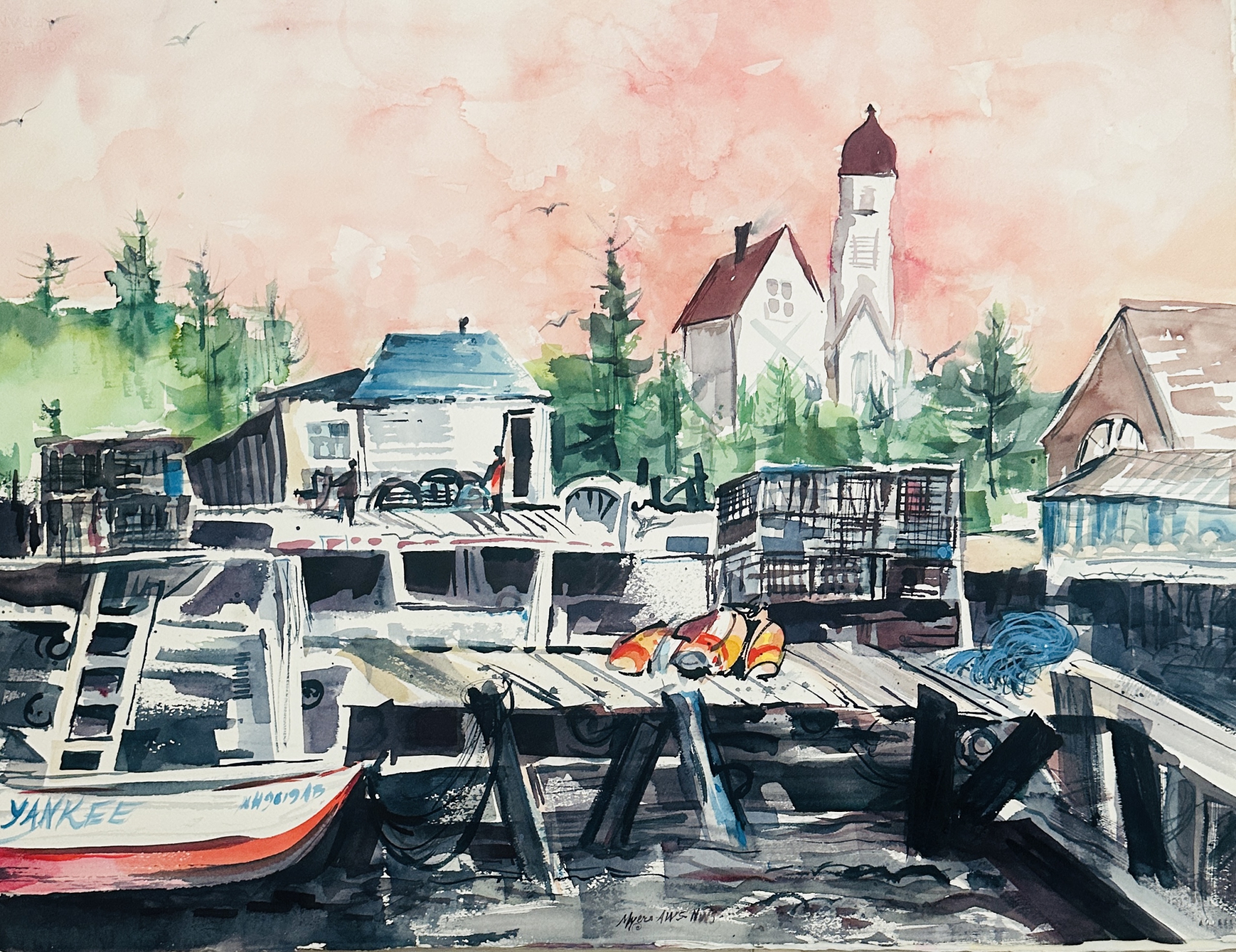 Click here to view Port Clyde , Low Tide by Carole Myers AWS, NWS